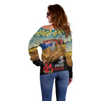 26 January One Proud Aussie Off Shoulder Sweater Kangaroo and Koala Happy Australia Day