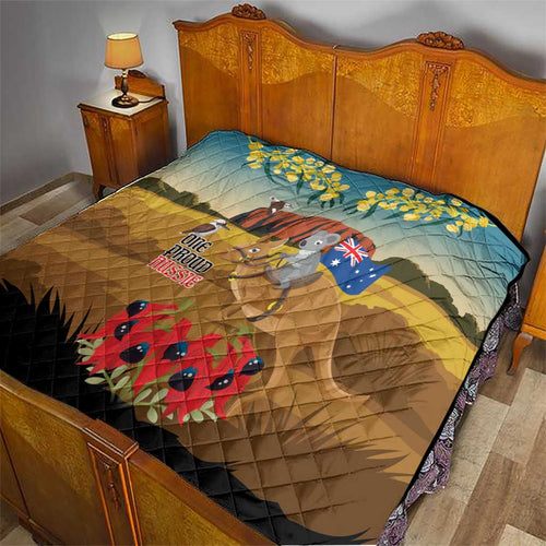 26 January One Proud Aussie Quilt Kangaroo and Koala Happy Australia Day