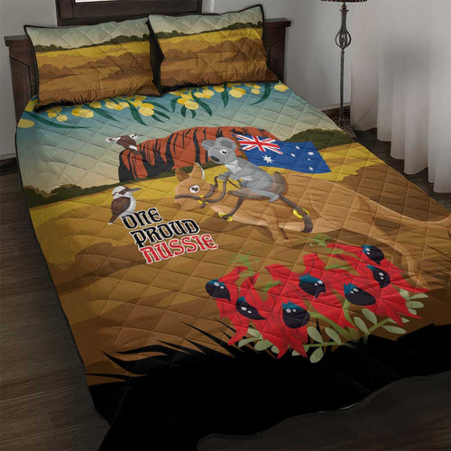 26 January One Proud Aussie Quilt Bed Set Kangaroo and Koala Happy Australia Day
