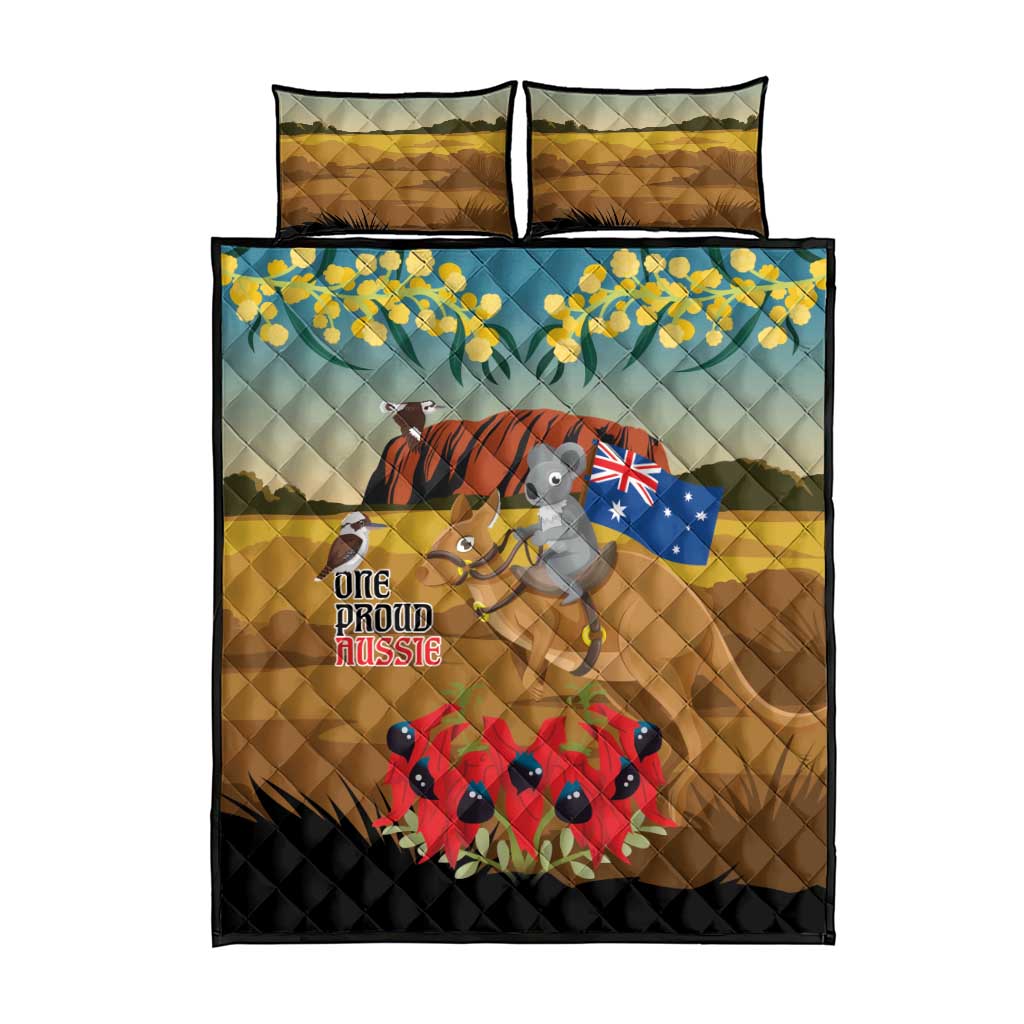 26 January One Proud Aussie Quilt Bed Set Kangaroo and Koala Happy Australia Day