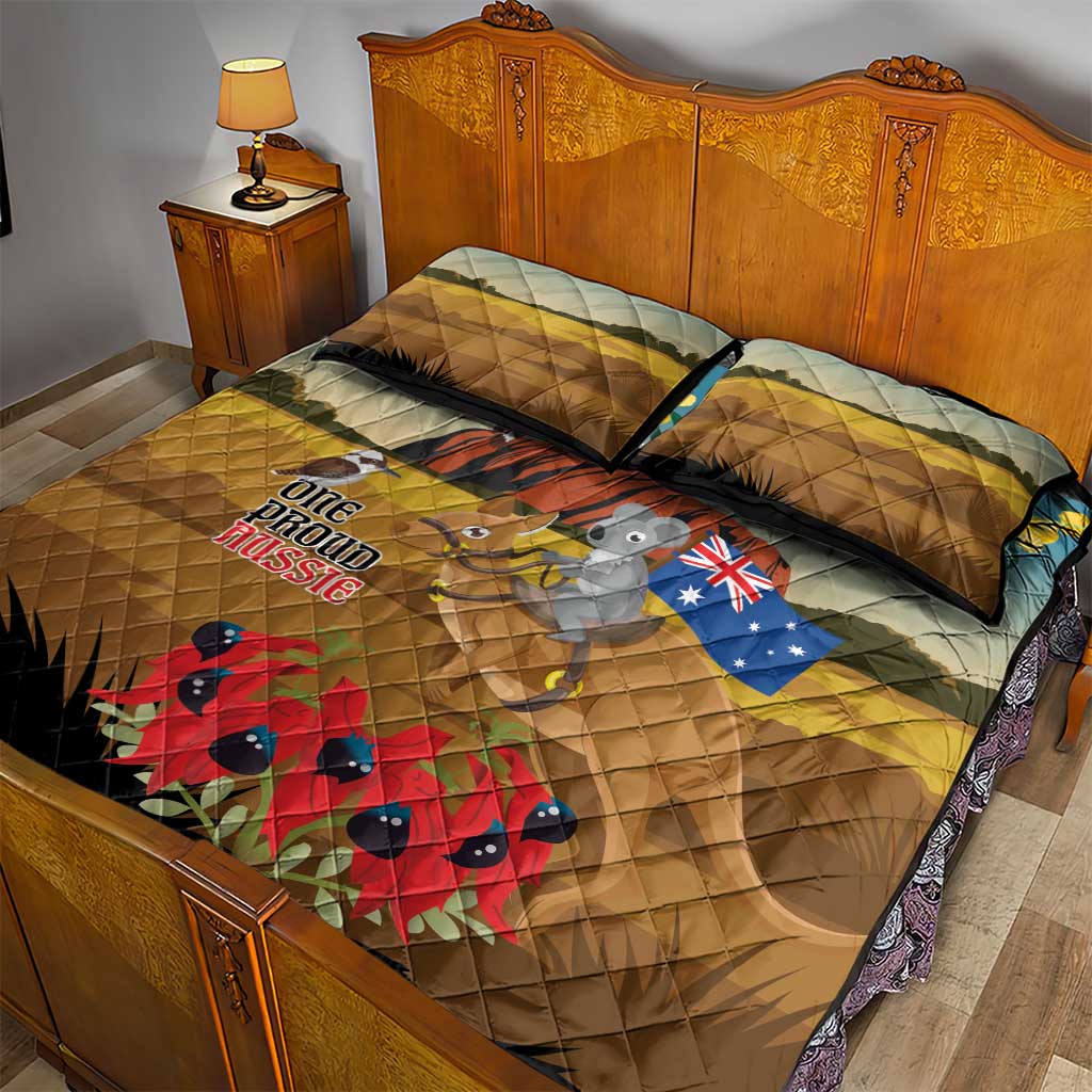 26 January One Proud Aussie Quilt Bed Set Kangaroo and Koala Happy Australia Day
