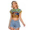 26 January One Proud Aussie Raglan Cropped T Shirt Kangaroo and Koala Happy Australia Day
