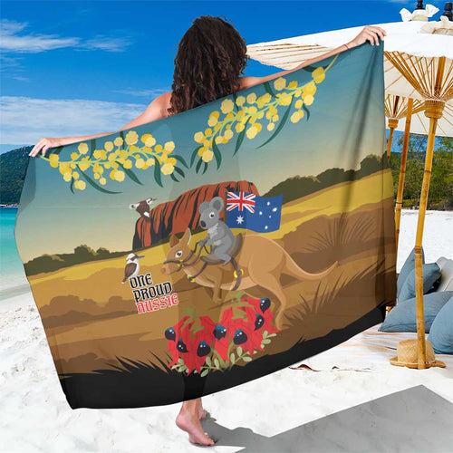 26 January One Proud Aussie Sarong Kangaroo and Koala Happy Australia Day