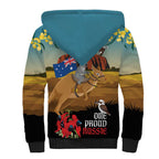 26 January One Proud Aussie Sherpa Hoodie Kangaroo and Koala Happy Australia Day