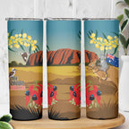 26 January One Proud Aussie Skinny Tumbler Kangaroo and Koala Happy Australia Day