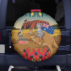 26 January One Proud Aussie Spare Tire Cover Kangaroo and Koala Happy Australia Day