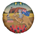 26 January One Proud Aussie Spare Tire Cover Kangaroo and Koala Happy Australia Day