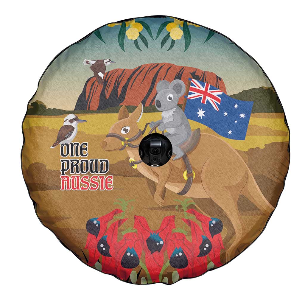 26 January One Proud Aussie Spare Tire Cover Kangaroo and Koala Happy Australia Day