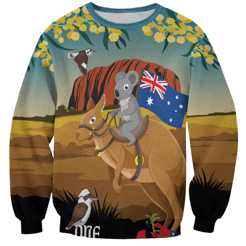 26 January One Proud Aussie Sweatshirt Kangaroo and Koala Happy Australia Day