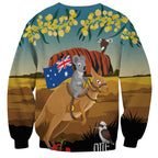 26 January One Proud Aussie Sweatshirt Kangaroo and Koala Happy Australia Day