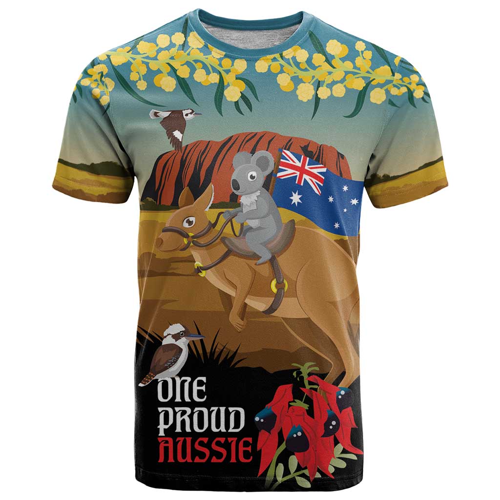 26 January One Proud Aussie T Shirt Kangaroo and Koala Happy Australia Day