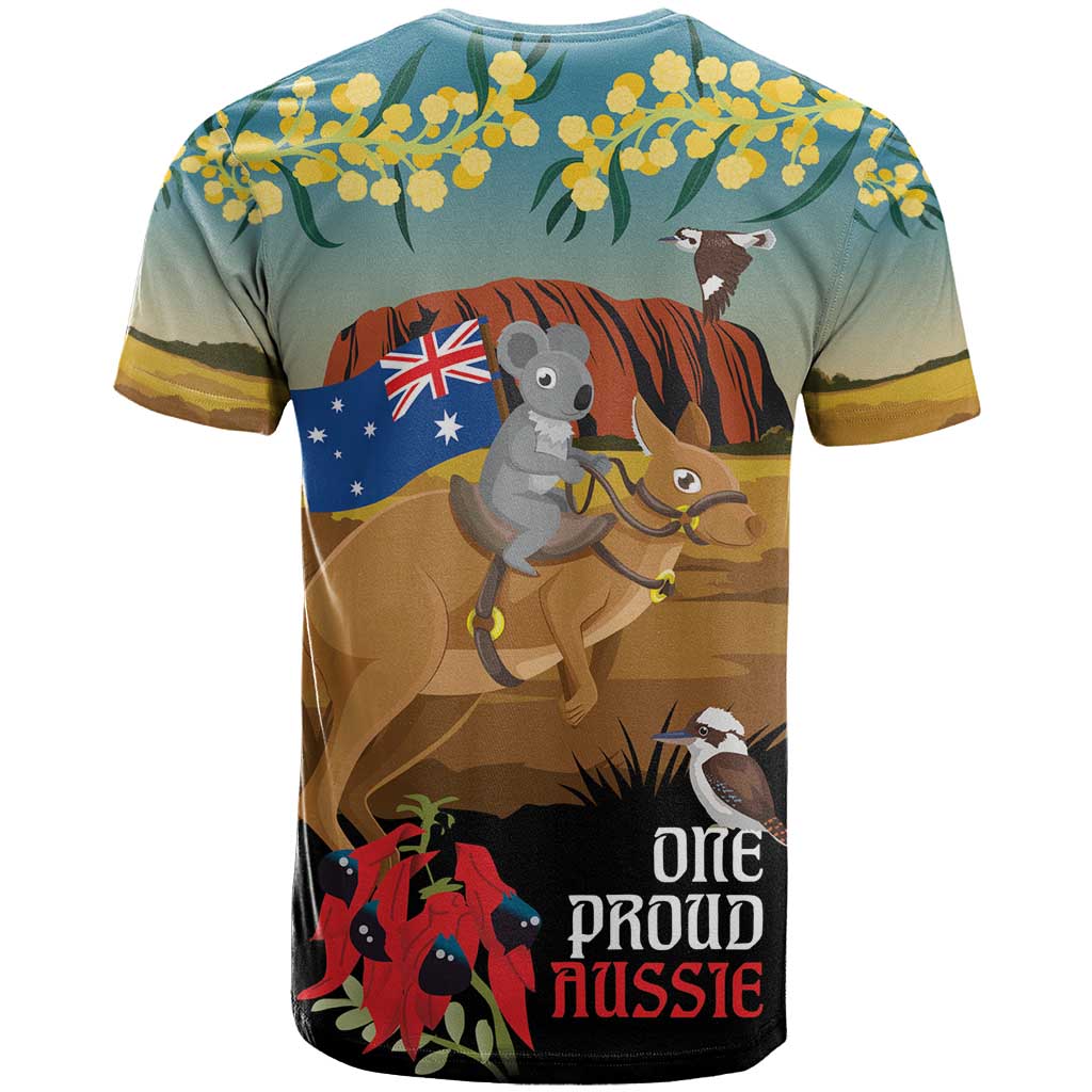 26 January One Proud Aussie T Shirt Kangaroo and Koala Happy Australia Day