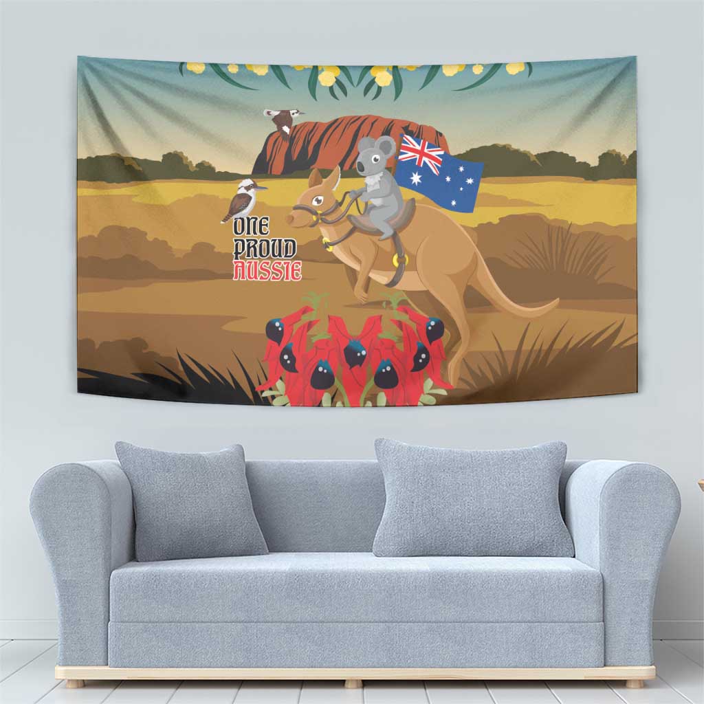 26 January One Proud Aussie Tapestry Kangaroo and Koala Happy Australia Day