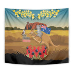 26 January One Proud Aussie Tapestry Kangaroo and Koala Happy Australia Day