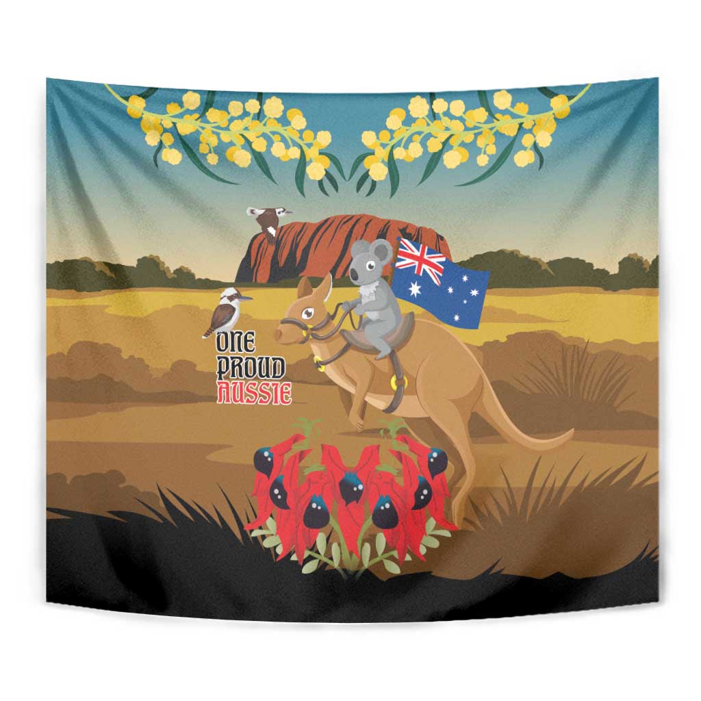 26 January One Proud Aussie Tapestry Kangaroo and Koala Happy Australia Day