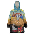 26 January One Proud Aussie Wearable Blanket Hoodie Kangaroo and Koala Happy Australia Day