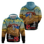 26 January One Proud Aussie Zip Hoodie Kangaroo and Koala Happy Australia Day