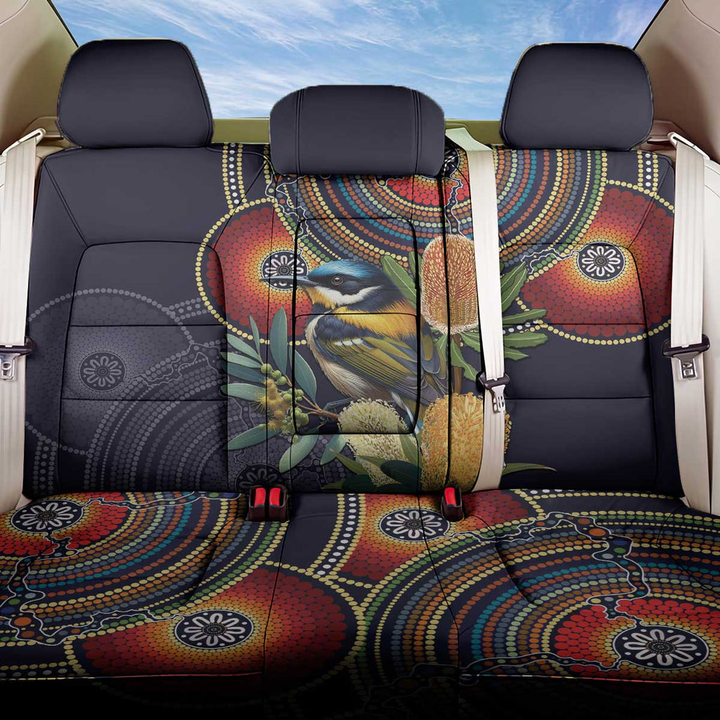Aussie Honeyeaters Banksia Flowers Back Car Seat Cover Aboriginal Dots Painting