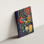 Aussie Honeyeaters Banksia Flowers Canvas Wall Art Aboriginal Dots Painting
