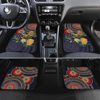 Aussie Honeyeaters Banksia Flowers Car Mats Aboriginal Dots Painting