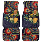 Aussie Honeyeaters Banksia Flowers Car Mats Aboriginal Dots Painting