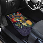 Aussie Honeyeaters Banksia Flowers Car Mats Aboriginal Dots Painting