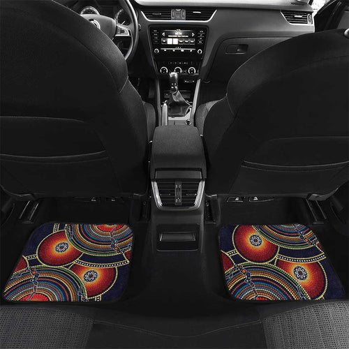 Aussie Honeyeaters Banksia Flowers Car Mats Aboriginal Dots Painting