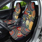 Aussie Honeyeaters Banksia Flowers Car Seat Cover Aboriginal Dots Painting