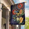 Aussie Honeyeaters Banksia Flowers Garden Flag Aboriginal Dots Painting