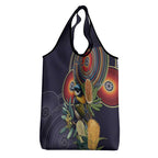Aussie Honeyeaters Banksia Flowers Grocery Bag Aboriginal Dots Painting