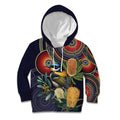 Aussie Honeyeaters Banksia Flowers Kid Hoodie Aboriginal Dots Painting