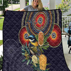 Aussie Honeyeaters Banksia Flowers Quilt Aboriginal Dots Painting