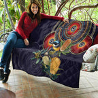 Aussie Honeyeaters Banksia Flowers Quilt Aboriginal Dots Painting