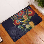 Aussie Honeyeaters Banksia Flowers Rubber Doormat Aboriginal Dots Painting
