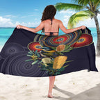 Aussie Honeyeaters Banksia Flowers Sarong Aboriginal Dots Painting