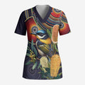Aussie Honeyeaters Banksia Flowers Scrub Top Aboriginal Dots Painting - Aussie Hoodie