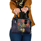 Aussie Honeyeaters Banksia Flowers Shoulder Handbag Aboriginal Dots Painting