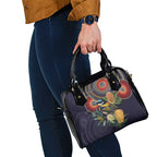 Aussie Honeyeaters Banksia Flowers Shoulder Handbag Aboriginal Dots Painting