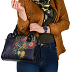 Aussie Honeyeaters Banksia Flowers Shoulder Handbag Aboriginal Dots Painting