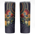 Aussie Honeyeaters Banksia Flowers Skinny Tumbler Aboriginal Dots Painting