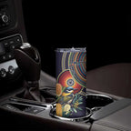 Aussie Honeyeaters Banksia Flowers Skinny Tumbler Aboriginal Dots Painting