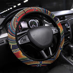 Aussie Honeyeaters Banksia Flowers Steering Wheel Cover Aboriginal Dots Painting