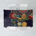 Aussie Honeyeaters Banksia Flowers Tablecloth Aboriginal Dots Painting