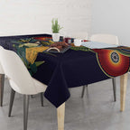 Aussie Honeyeaters Banksia Flowers Tablecloth Aboriginal Dots Painting