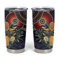 Aussie Honeyeaters Banksia Flowers Tumbler Cup Aboriginal Dots Painting