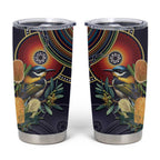 Aussie Honeyeaters Banksia Flowers Tumbler Cup Aboriginal Dots Painting