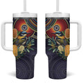 Aussie Honeyeaters Banksia Flowers Tumbler With Handle Aboriginal Dots Painting
