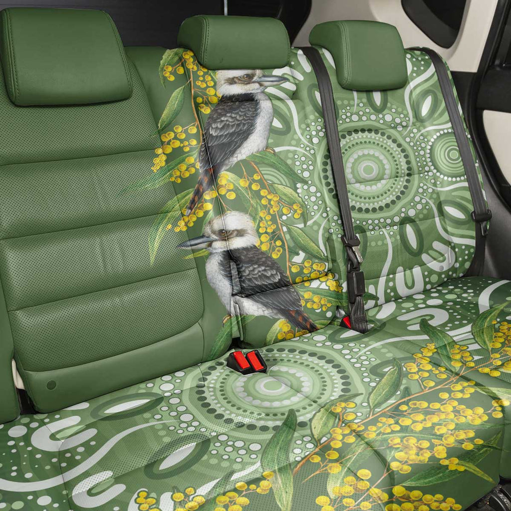 Aussie Kokaburra Golden Wattle Back Car Seat Cover Aboriginal with National Color