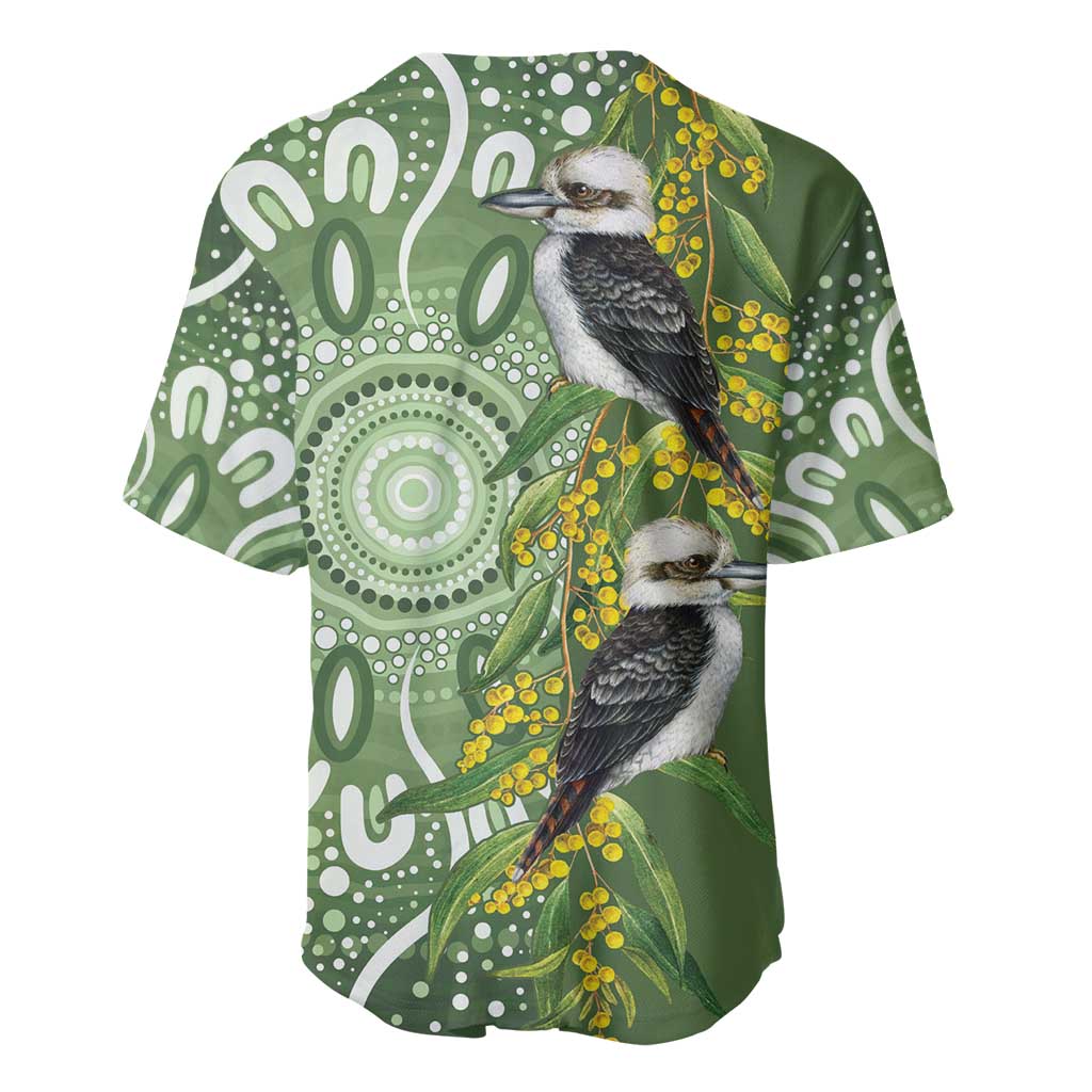 Aussie Kokaburra Golden Wattle Baseball Jersey Aboriginal with National Color