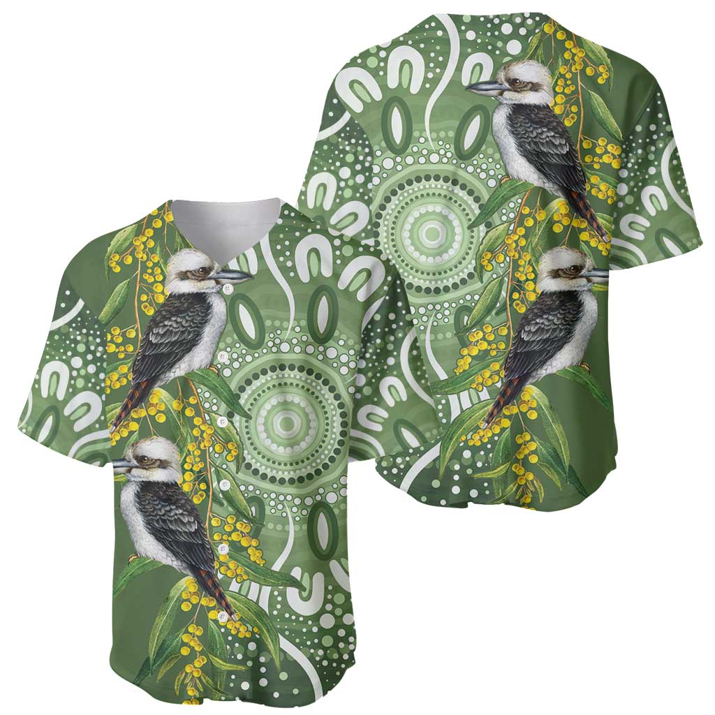 Aussie Kokaburra Golden Wattle Baseball Jersey Aboriginal with National Color